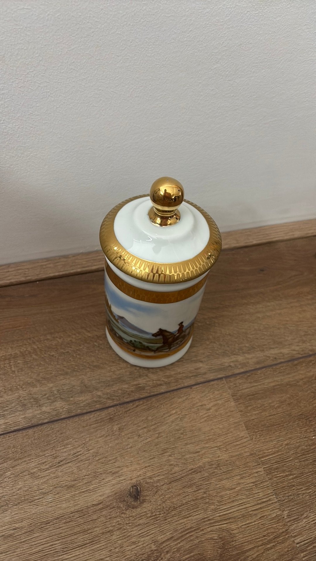Franse porseleinen apothekerspot/voorraadpot met deksel, Ophalen
