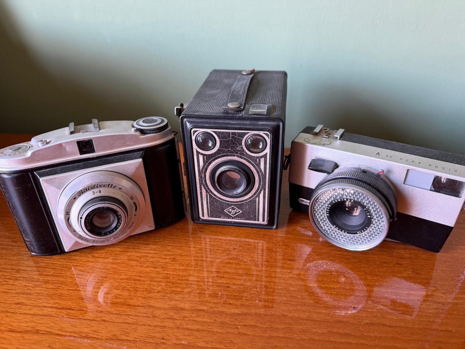 Antieke Agfa, Ricoh en Balda baldixette: niet werkend., Ophalen, Niet werkend, Compact, Overige Merken