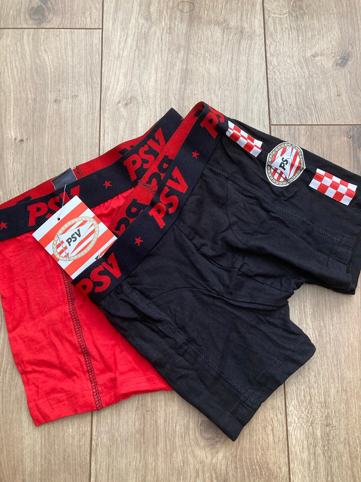 PSV Boxershorts - Set van 2 (Rood & Zwart)maat 128, Ophalen of Verzenden, Nieuw, Jongen, Nacht- of Onderkleding