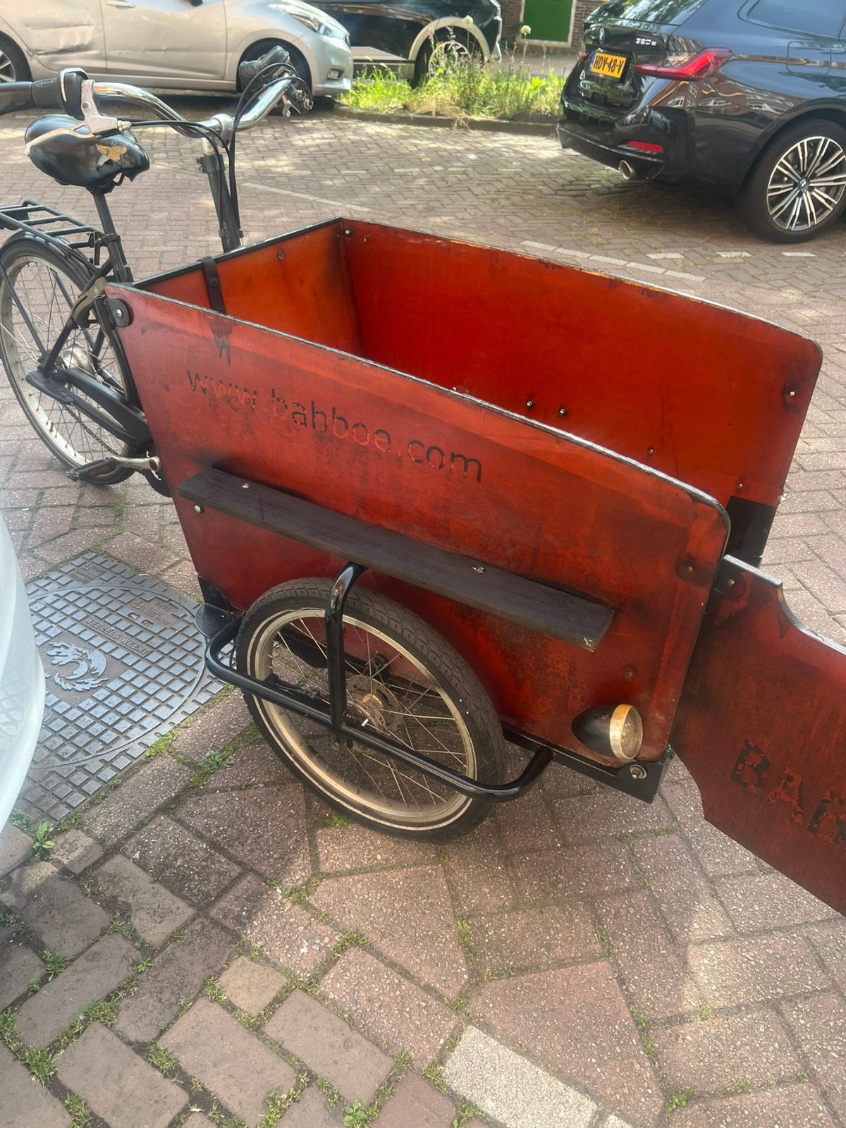 Bakfiets big babboe., Fietsen en Brommers, Fietsen | Bakfietsen, Zo goed als nieuw, 2 kinderen, Huif, Ophalen