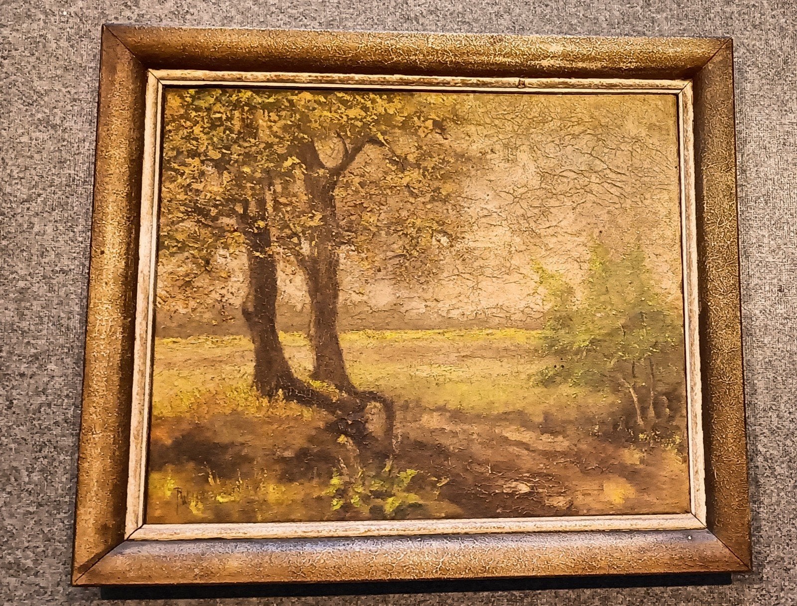 Landschap schilderij, Ophalen of Verzenden