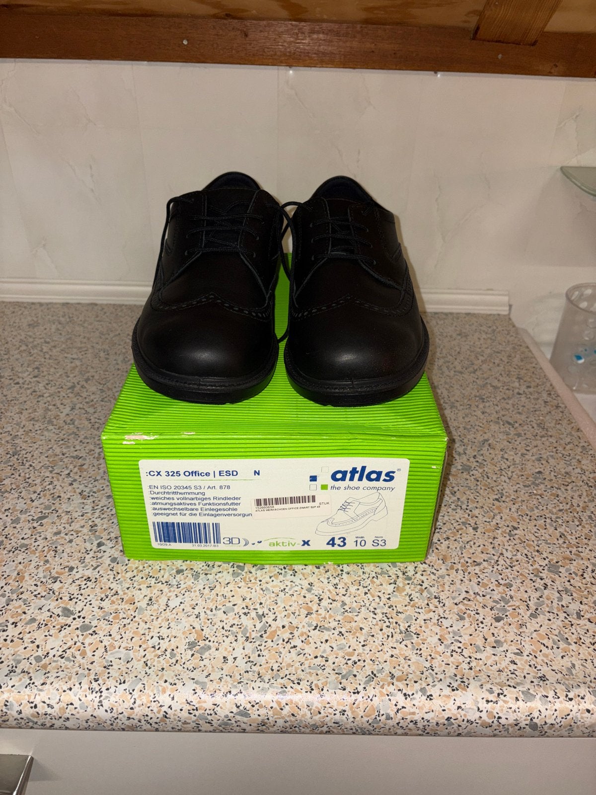 Atlas CX 325 Office ESD Veiligheidsschoenen - Maat 43, Ophalen, Nieuw, Zwart, Werkschoenen
