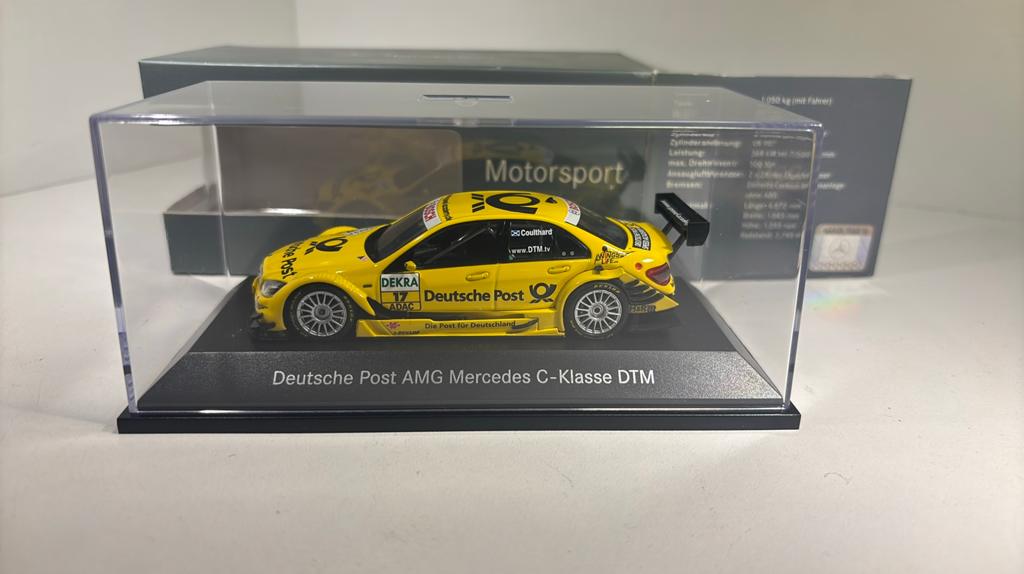 Mercedes c klasse deutsche post dtm minichamps 1.43, Auto, Ophalen of Verzenden, MiniChamps, A