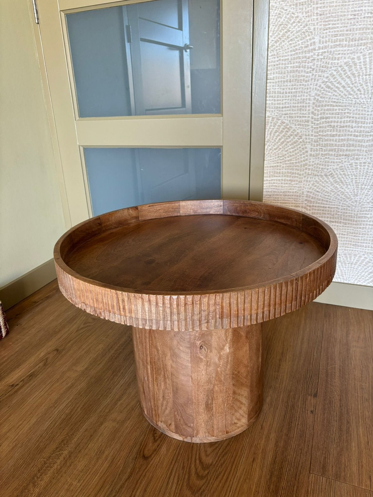 Bijzettafel Kalomo Bruin - Ø 60 cm (Light & Living), Huis en Inrichting, Tafels | Bijzettafels, Minder dan 55 cm, Rond, Zo goed als nieuw