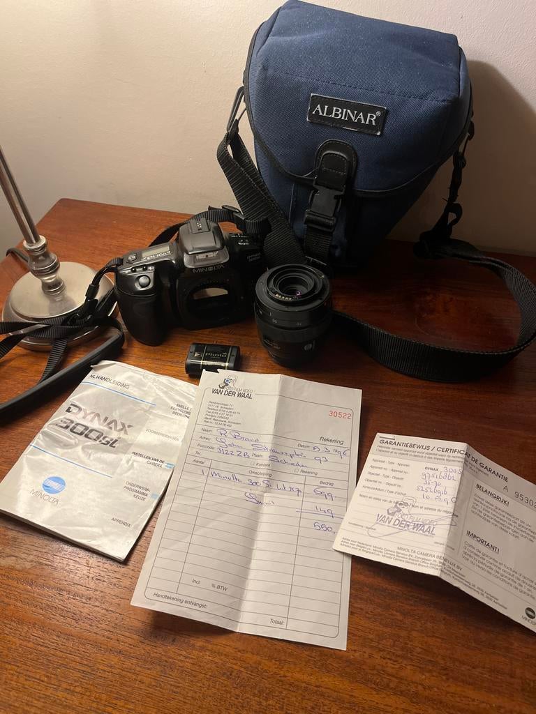 Minolta Dynax 300SI Spiegelreflexcamera met lens en tas, Ophalen of Verzenden, Gebruikt, Spiegelreflex, Minolta
