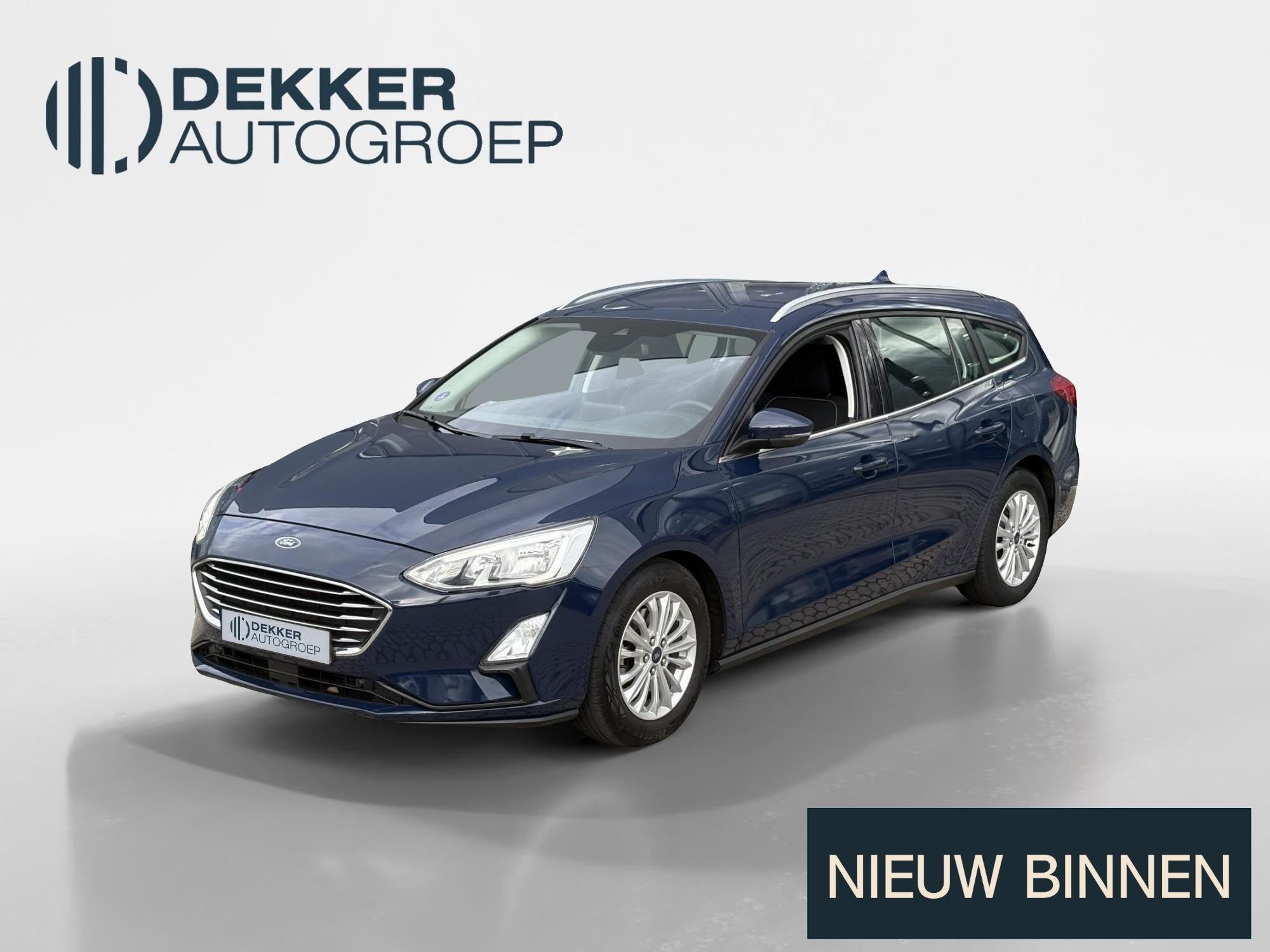 Ford Focus Wagon 1.5 EcoBoost Titanium Business | 1500 kg tr, Auto's, Stof, Euro 6, Blauw, Origineel Nederlands