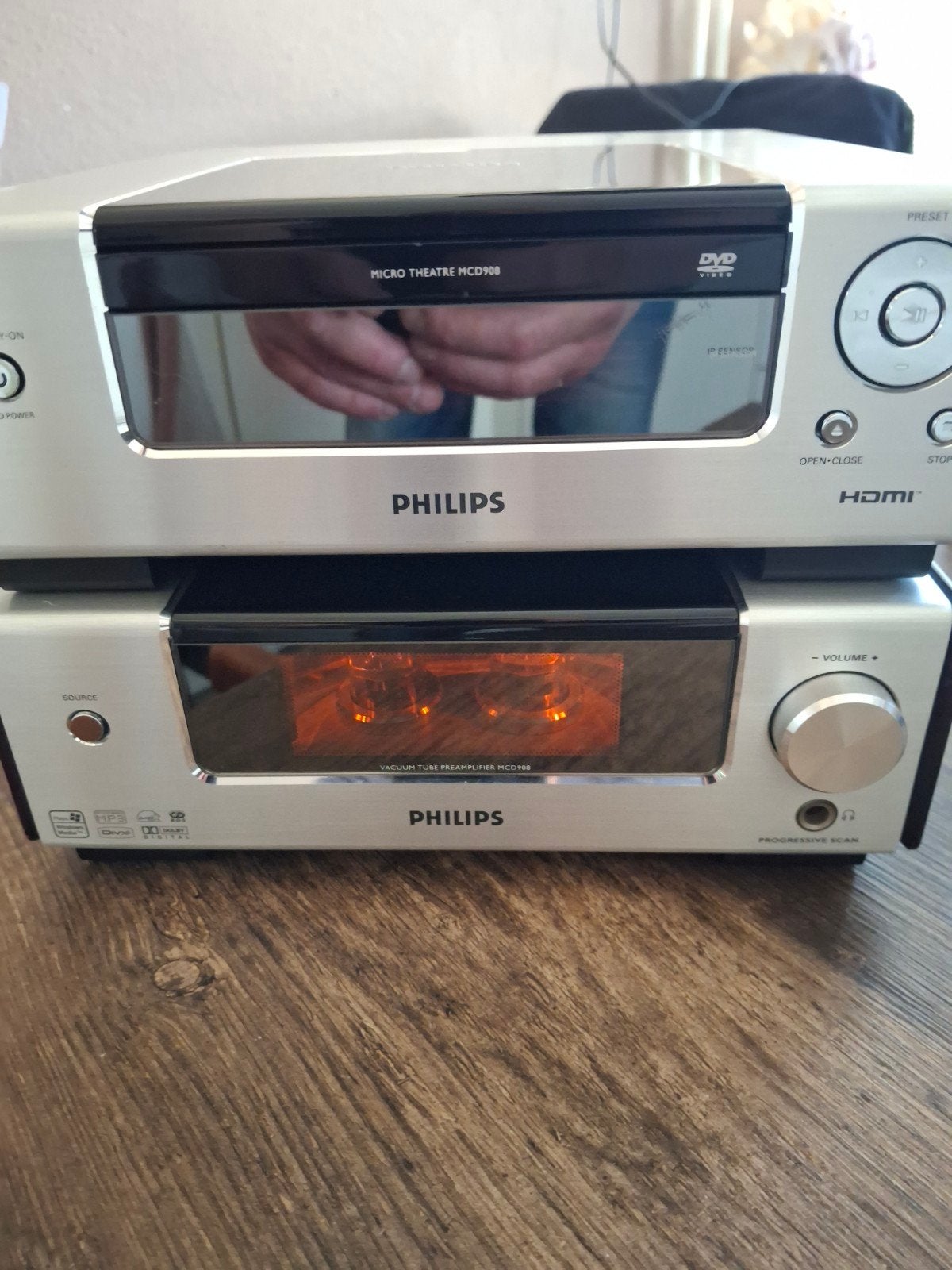 Philips MCD908 Micro Theatre set, Philips, Ophalen of Verzenden, Zo goed als nieuw, Tuner of Radio