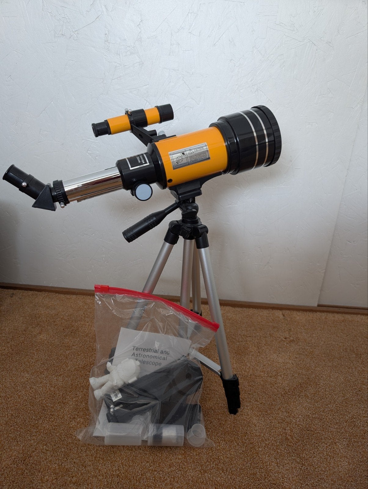 Telescoop Model 30070 met Statief - 70mm Diameter, Audio, Tv en Foto, Ophalen, Lenzentelescoop (refractor), Minder dan 80 mm, Nieuw