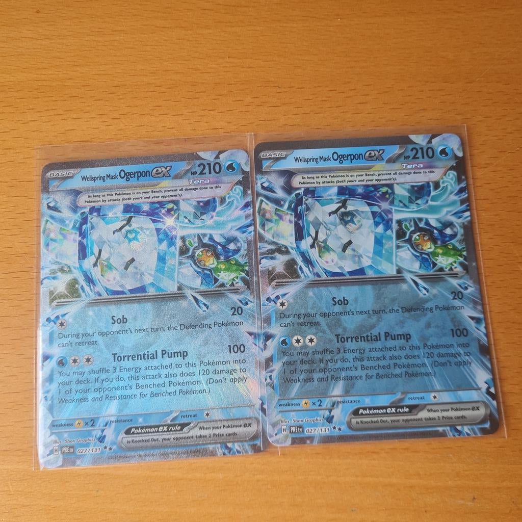 Wellspring Mask Ogerpon ex 027/131 Pokémon Kaart, Ophalen of Verzenden, Nieuw, Meerdere kaarten, Foil