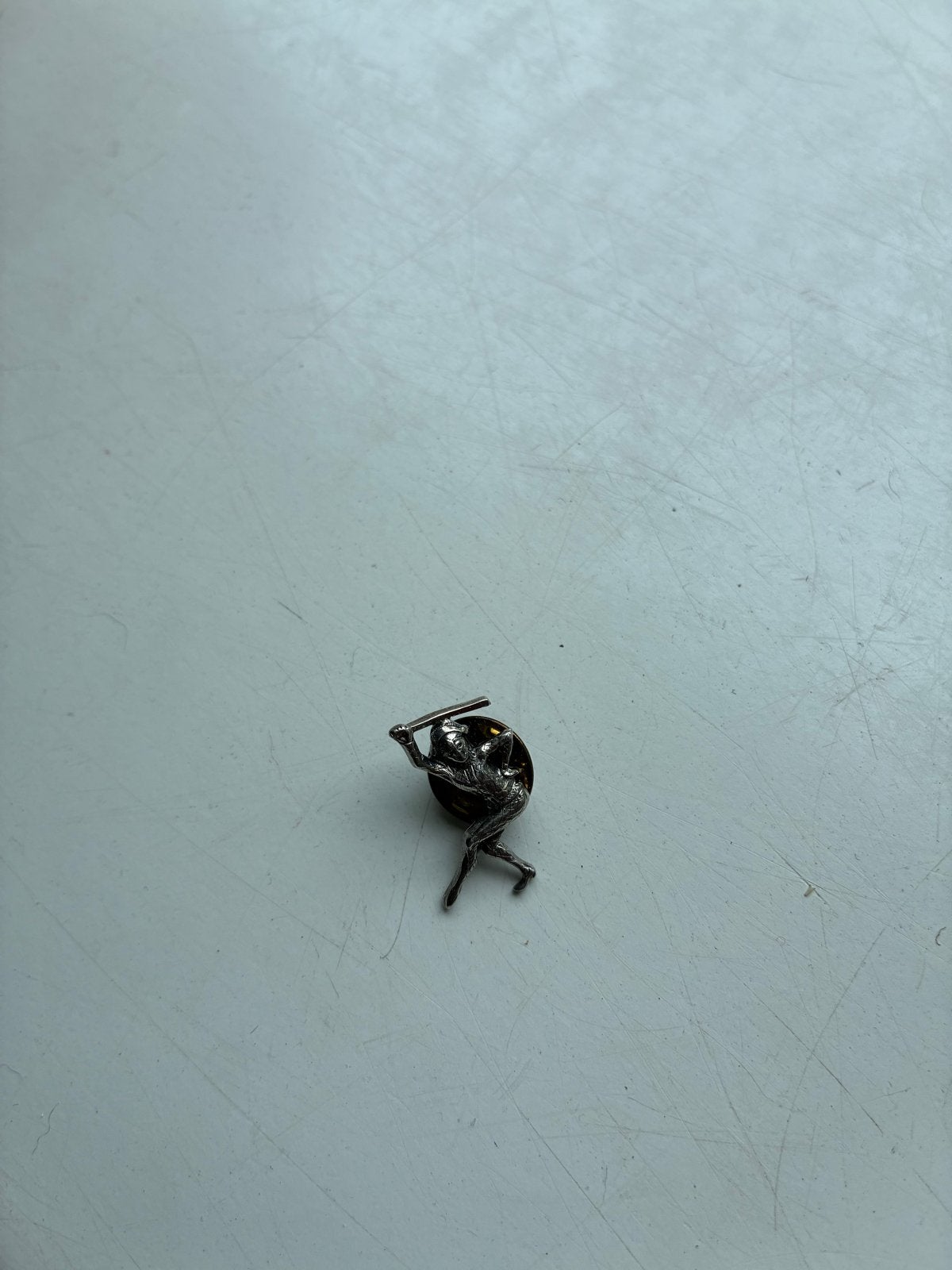 Vintage Broche/Speldje: harlekijn, Ophalen of Verzenden, Gebruikt