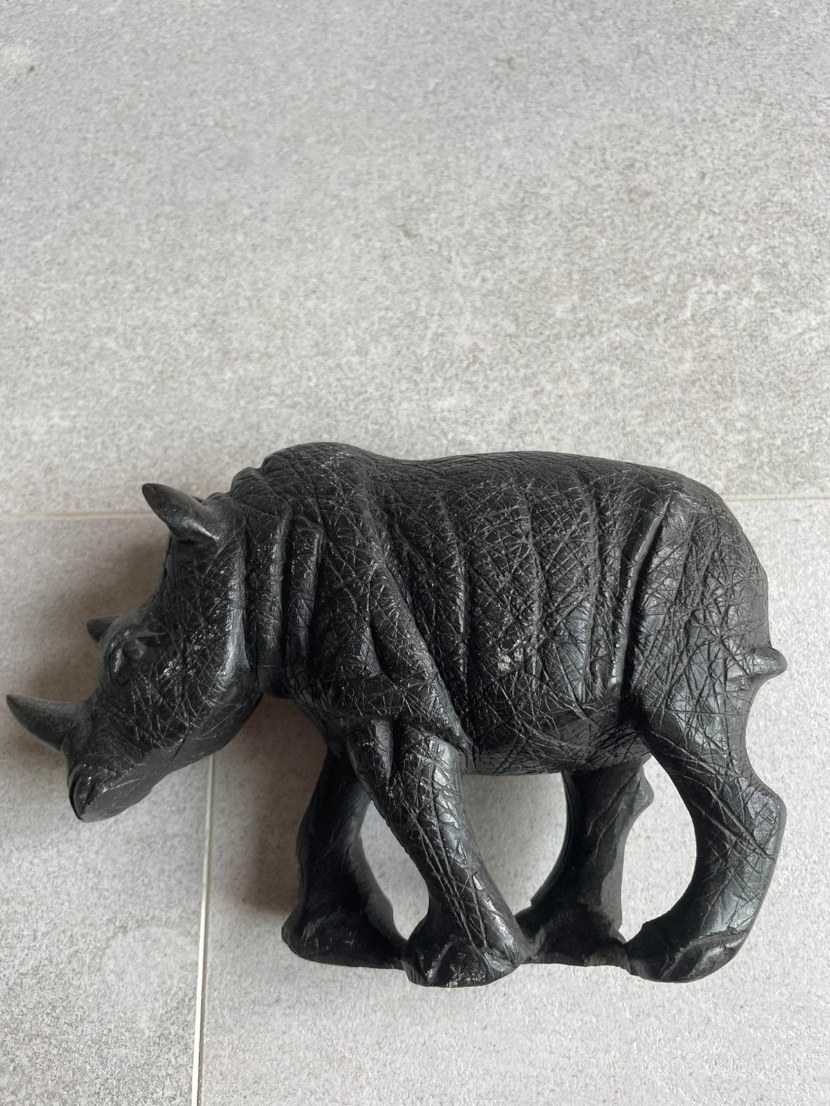 Neushoorn beeld, Ophalen of Verzenden, Zo goed als nieuw, Zilver, Overige materialen