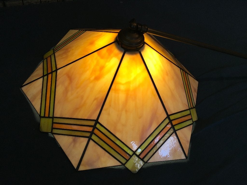 Hanglamp, tiffanystijl, vrij groot., Ophalen