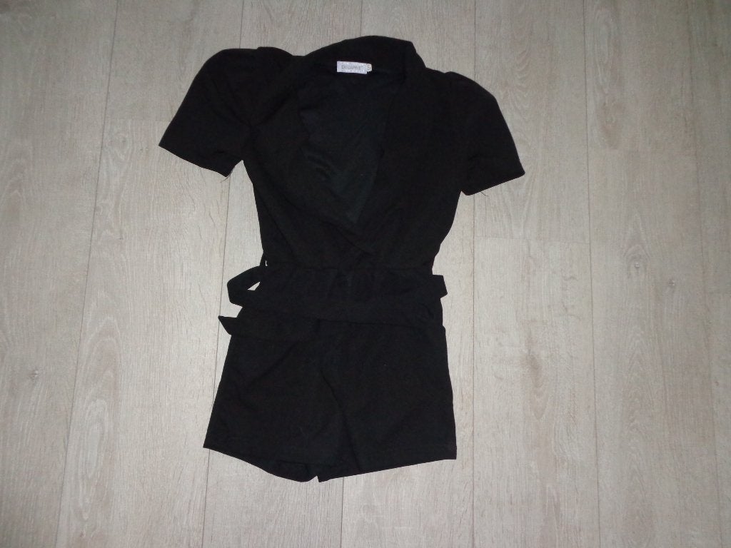 zwarte meisjesjumpsuit van Chicaprie, maat 12/152, Kinderen en Baby's, Ophalen of Verzenden, Zo goed als nieuw, Meisje, Broek