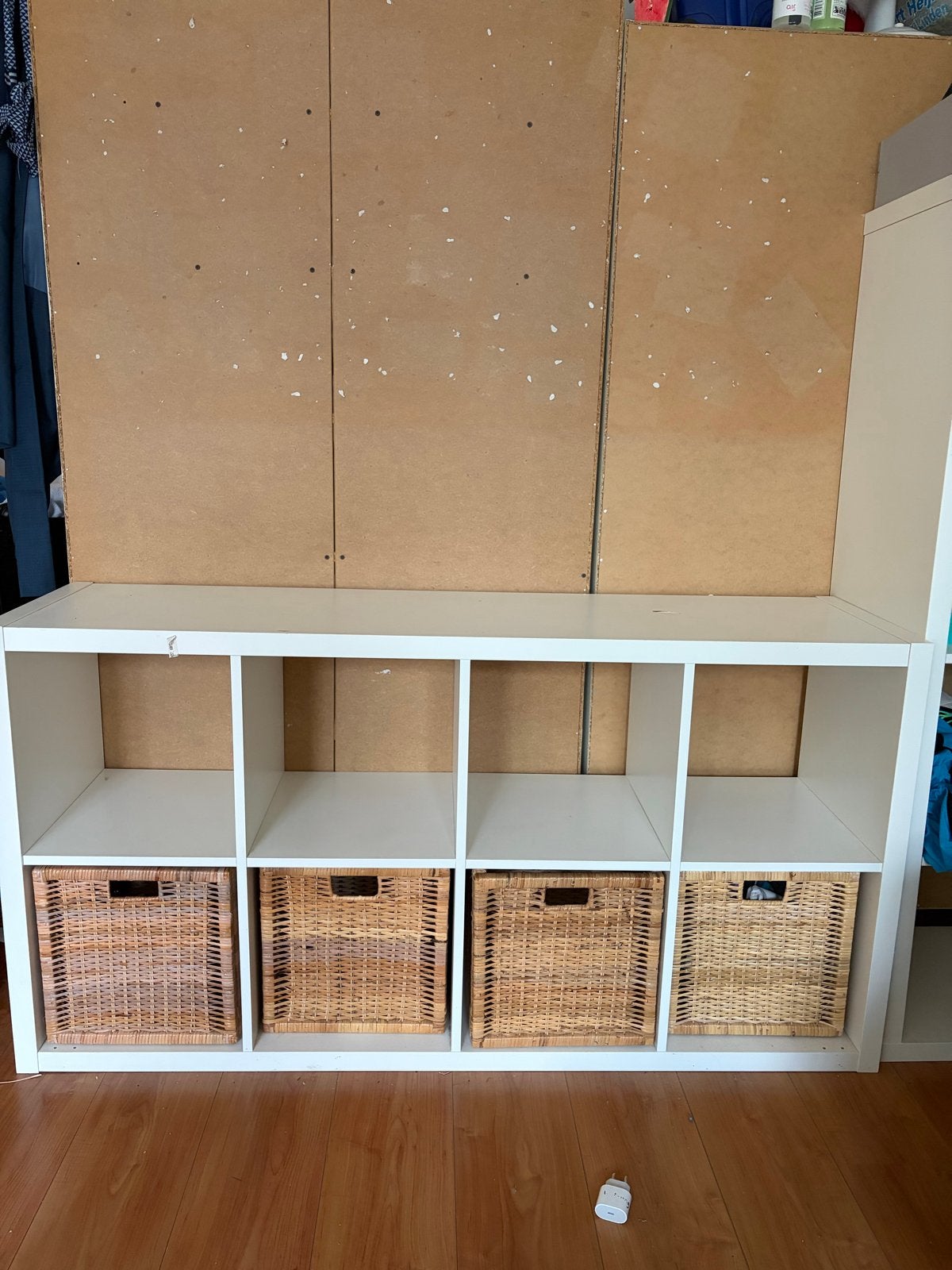 IKEA KALLAX met 4 rieten man, Ophalen, Gebruikt