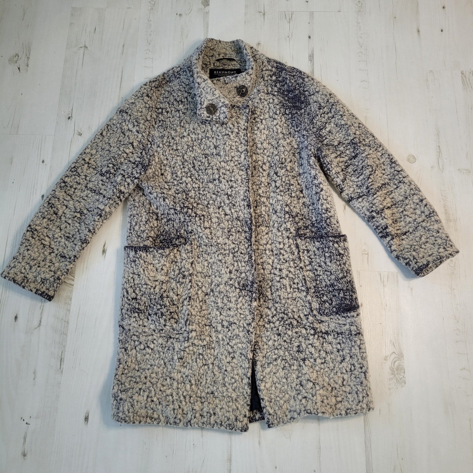 Beaumont jas 40 L wol kasjmier grijs, Kleding | Dames, Jassen | Winter, Maat 38/40 (M), Beaumont, Ophalen of Verzenden, Zo goed als nieuw