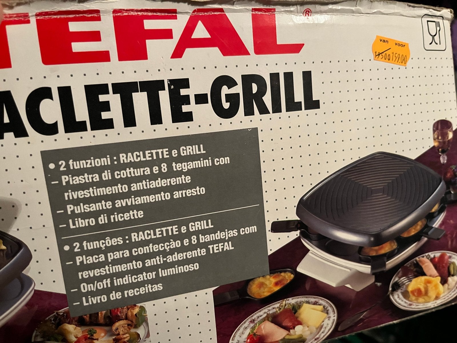 Tefal Raclette-Grill Gourmetstel, Witgoed en Apparatuur, Gourmetstellen, Ophalen of Verzenden, Nieuw, 4 t/m 7 personen