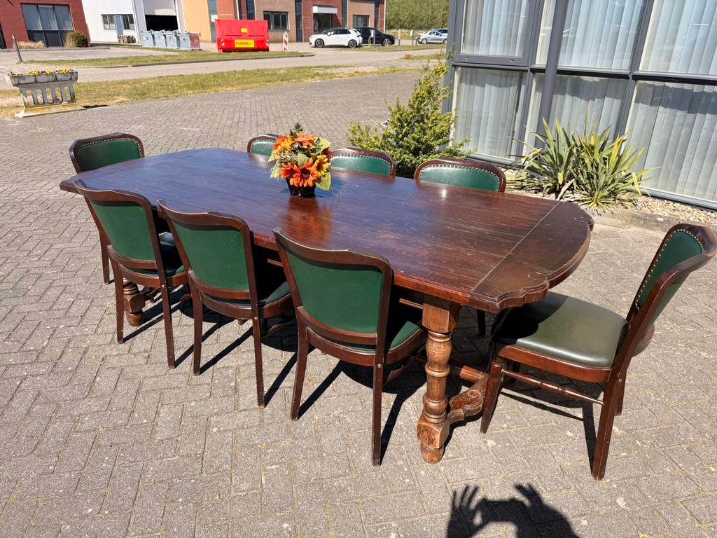 Kloostertafel massief hout eettafel tafel stamtafel 240 cm, 200 cm of meer, Zo goed als nieuw, Rechthoekig, 50 tot 100 cm