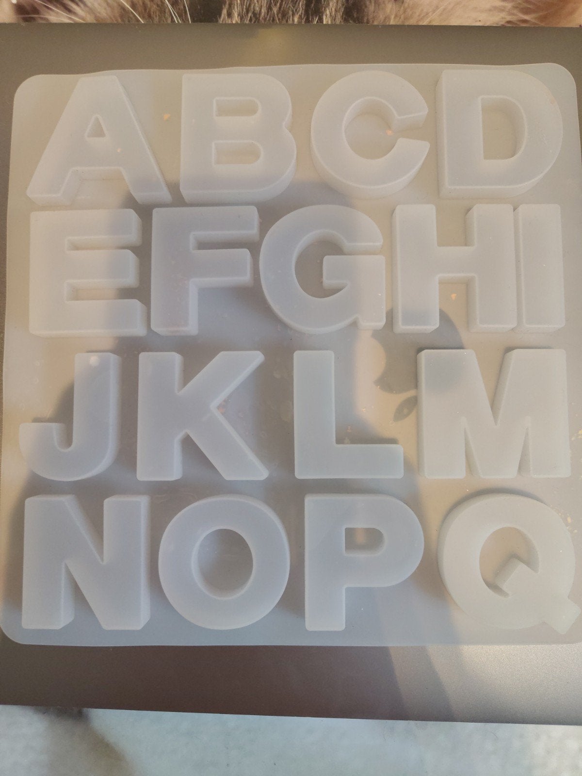 Siliconen mal alfabet letters voor knutselen, Hobby en Vrije tijd, Gebruikt, Overige thema's, Ophalen of Verzenden, Kunststof
