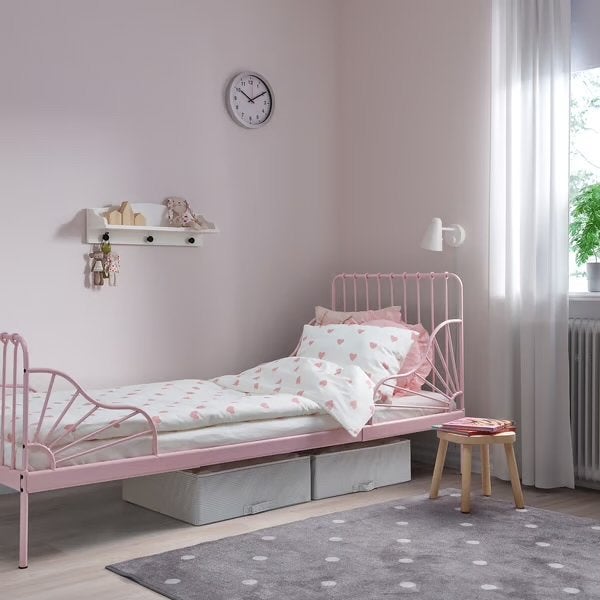 IKEA meegroeibed met matras - Zo goed als nieuw, Ophalen, Verstelbaar, 190 cm of minder, Zo goed als nieuw