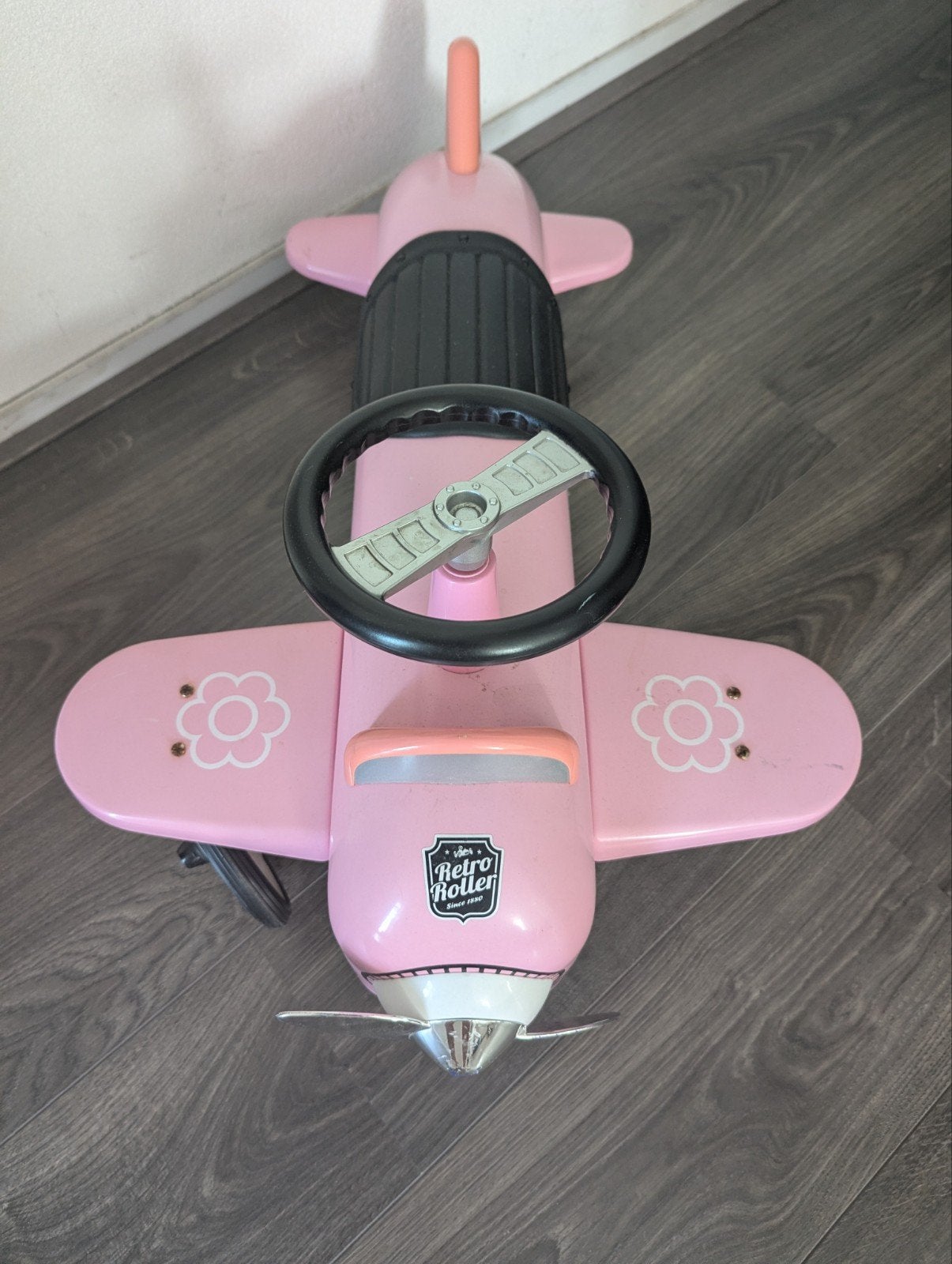 Roze loopvliegtuig, Ophalen, Zo goed als nieuw, Loopvoertuig