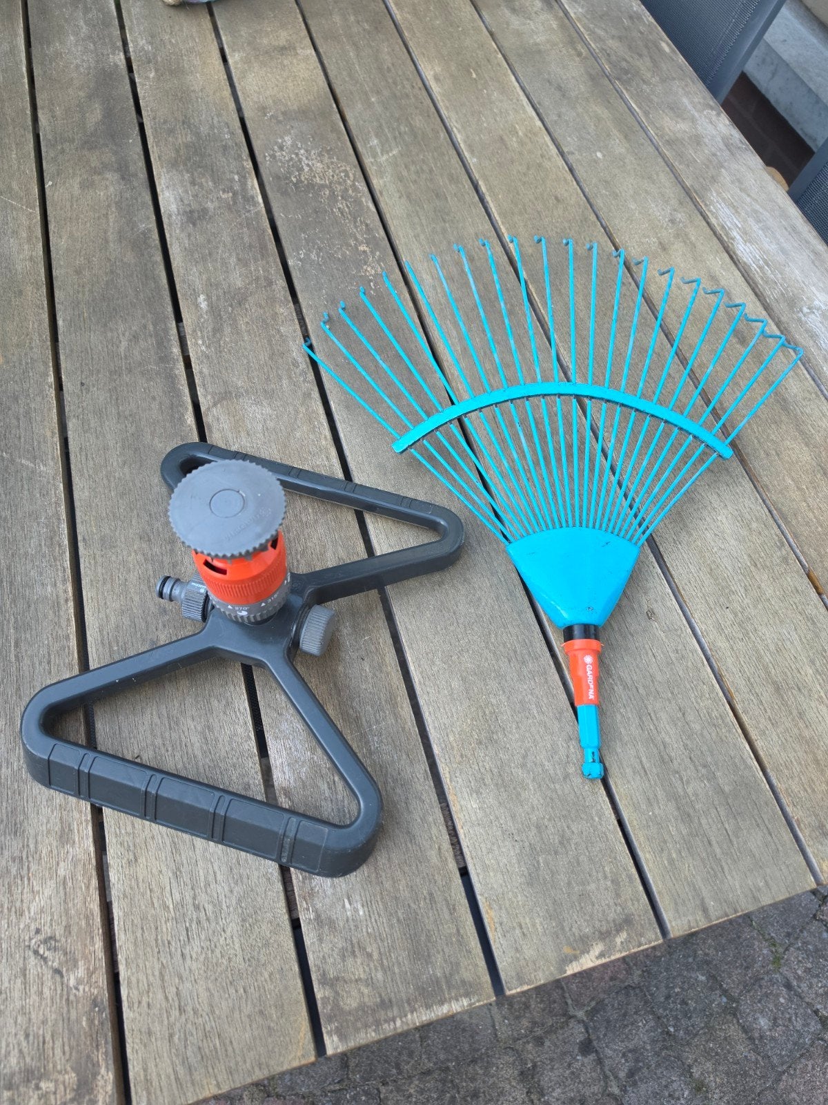 Gardena Hark en Sproeier Set, Ophalen, Gebruikt, Hark, Gardena