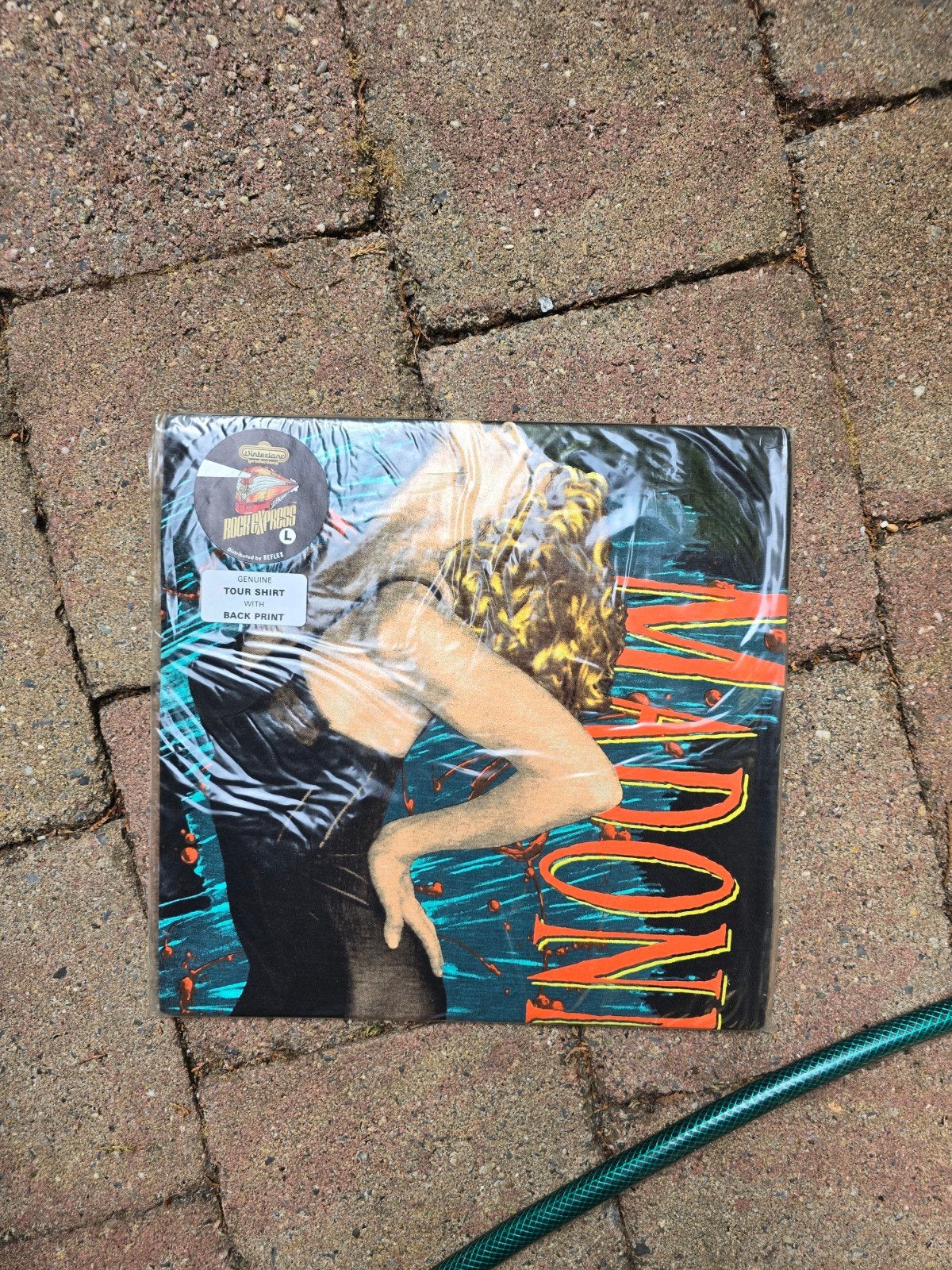 Origineel Madonna Tourshirt - Nieuw in verpakking, Zwart, Maat 42/44 (L), Nieuw, Ophalen of Verzenden