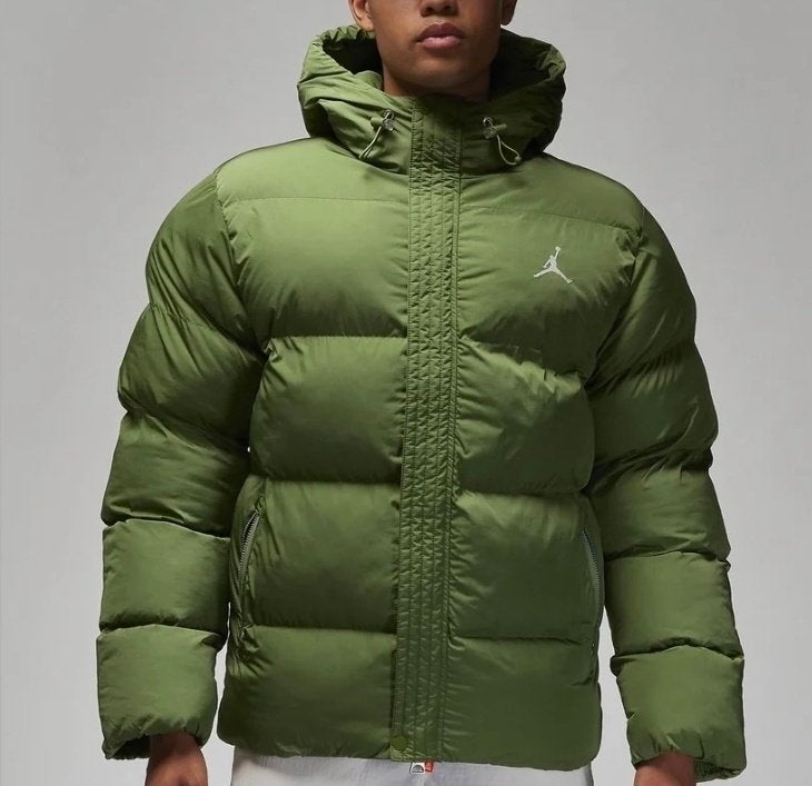 Jordan Essentials Gewatteerd winterjas, groen, Kleding | Heren, Ophalen, Zo goed als nieuw, Groen, Nike Jordan