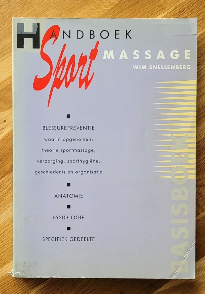 Handboek Sportmassage Wim Snellenberg - Blessurepreventie, Ophalen of Verzenden, Gelezen, Wim Snellenberg, Overige sporten