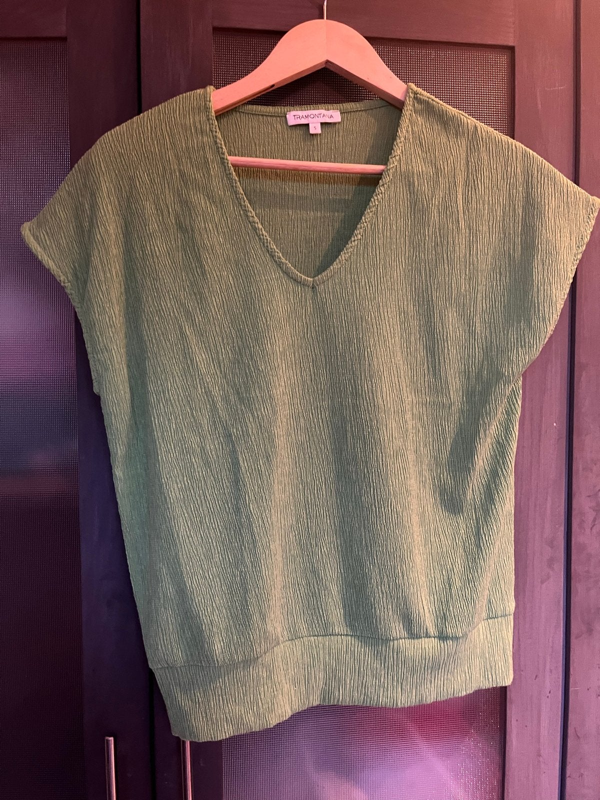 Tramontana Groene Top Maat S, Kleding | Dames, Ophalen of Verzenden, Zo goed als nieuw, Korte mouw, Maat 36 (S)