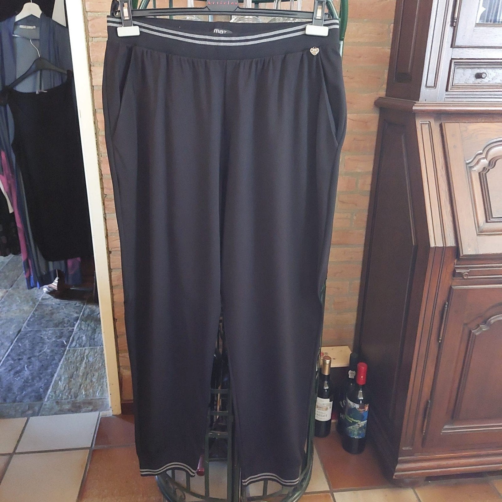 Tregging van het merk Mat Fashion.  Maat M. (46/48), Kleding | Dames, Verzenden, Zwart, Nieuw, Mat Fashion