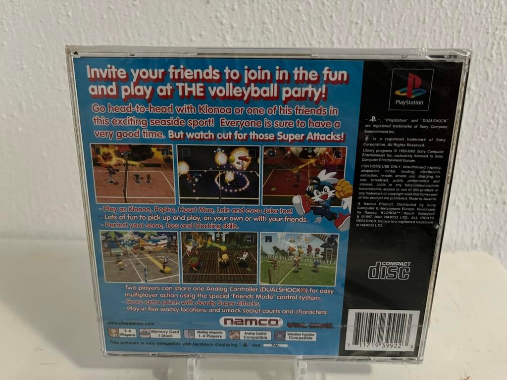 Klonoa Beach Volleyball PlayStation 1 nieuw in seal, Spelcomputers en Games, Nieuw, Eén computer, Ophalen of Verzenden, Sport