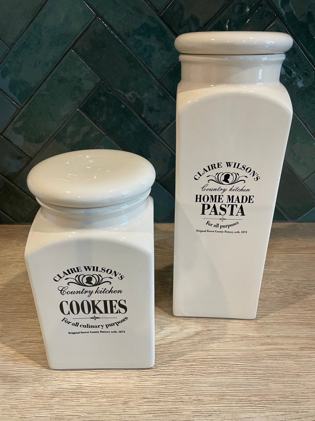 Claire Wilson's Voorraadpotten - Pasta & Cookies, Huis en Inrichting, Beige, Ophalen of Verzenden, Zo goed als nieuw, Voorraadpot