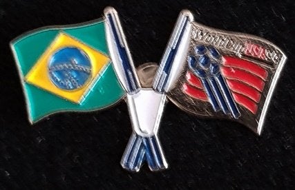 World Cup USA 94 vlag Brazilië pin, Verzenden, Nieuw, Sport, Speldje of Pin