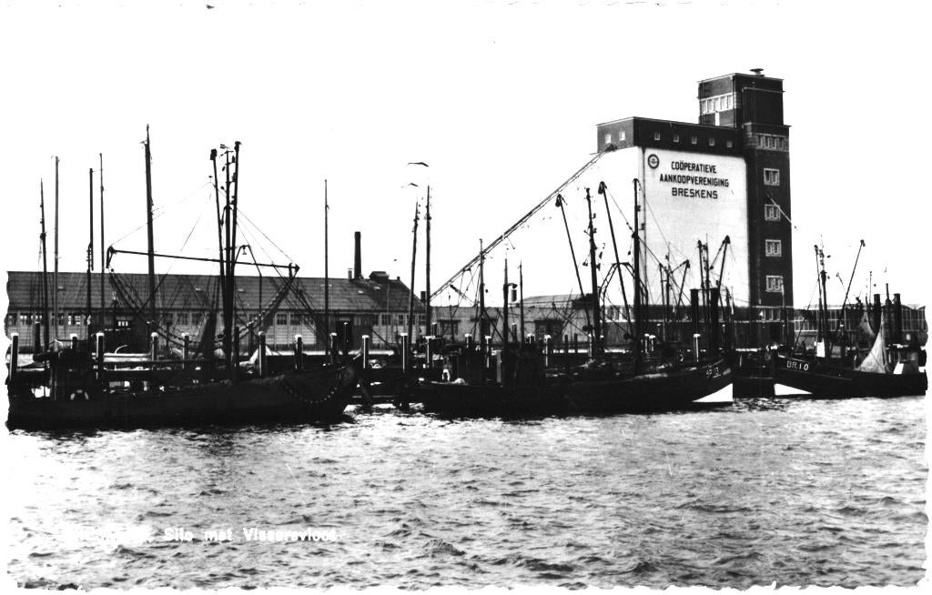 700754 Breskens Z 1961 Silo Vissersvloot Gelopen  postzegel, Ophalen of Verzenden, 1960 tot 1980, Gelopen, Zeeland