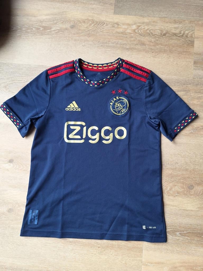 Ajax shirt en broek maat 164 met bedrukking 'Jesper', Ajax, Gebruikt, Jongen of Meisje, Ophalen of Verzenden