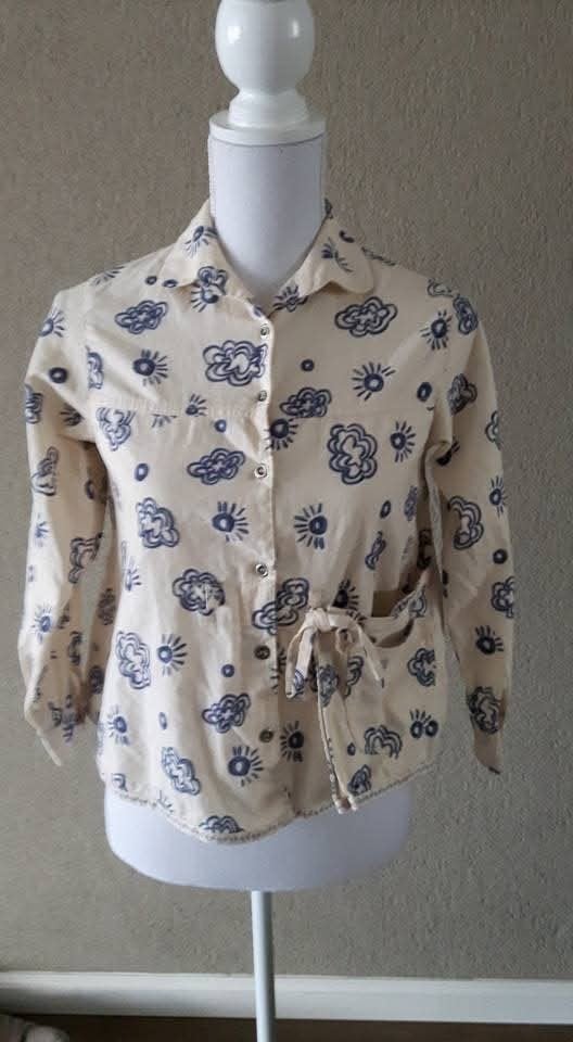 Blouse merk cakewalk kleur beige met zakjes en strikjes maat, Cakewalk, Meisje, Overhemd of Blouse, Nieuw