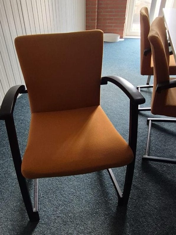 6 Oranje Stoelen - Comfortabel en Stijlvol, Ophalen, Gebruikt, Overige kleuren, Stof