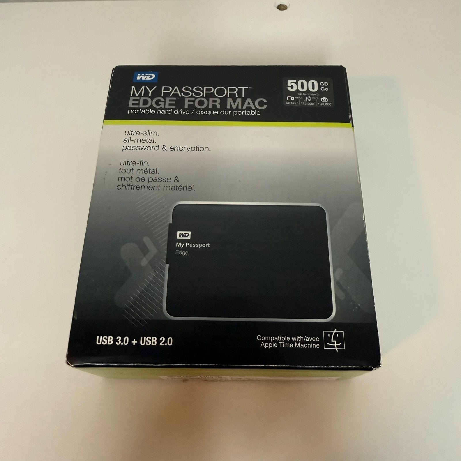 Nieuw WD My Passport Edge for MAC 500GB USB 3.0 & 2.0, Computers en Software, SSD, Nieuw, Ophalen of Verzenden, Laptop