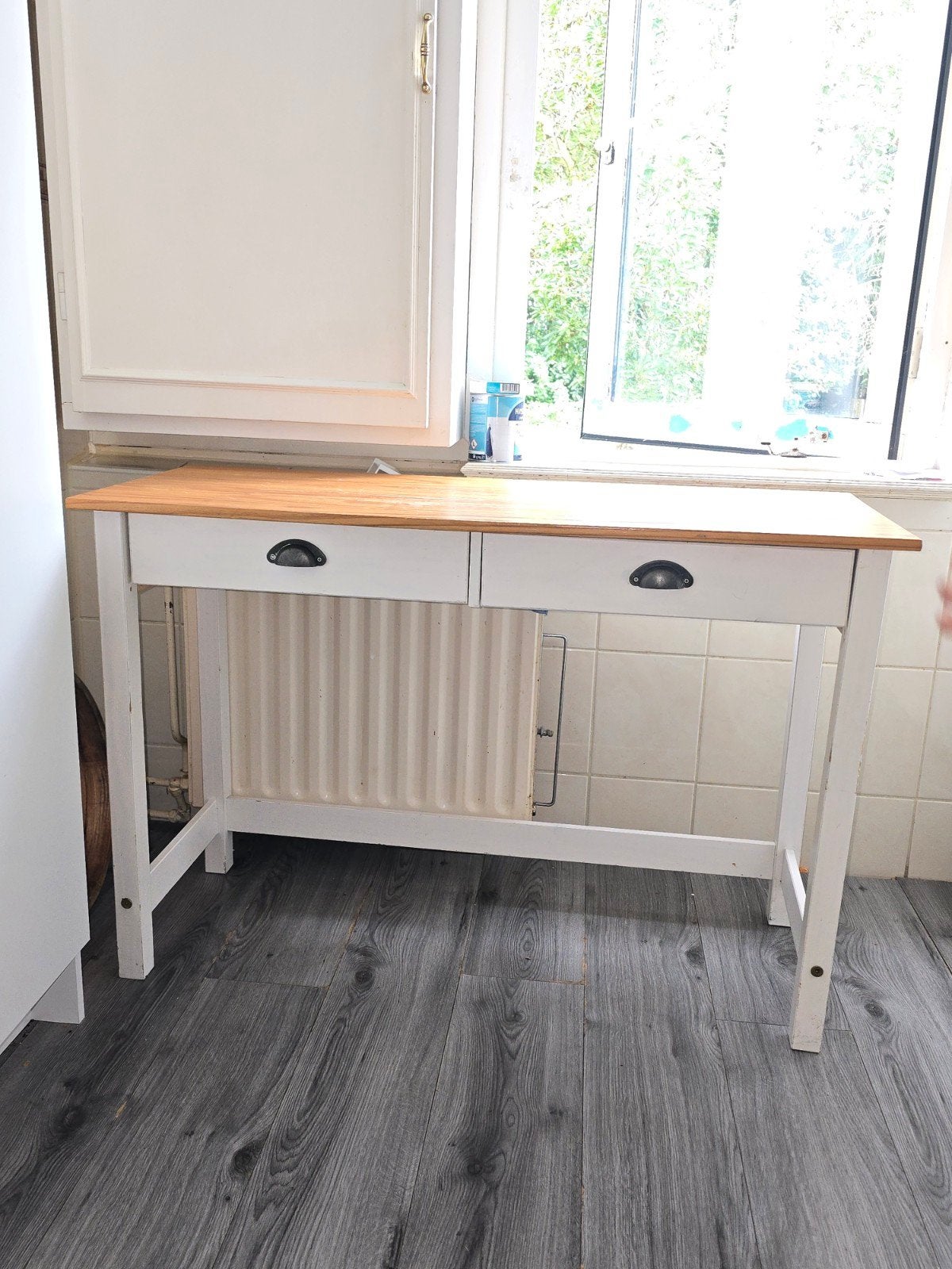 Vidaxl tafel - Eettafel, bureau, hobbytafel met 2 lades, Huis en Inrichting, Gebruikt, 100 tot 150 cm, Rechthoekig, 50 tot 100 cm