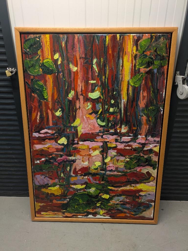 Schilderij Hans Mutsers ‘Paysage’ 1995 Acryl op doek, Antiek en Kunst, Kunst | Schilderijen | Klassiek, Ophalen