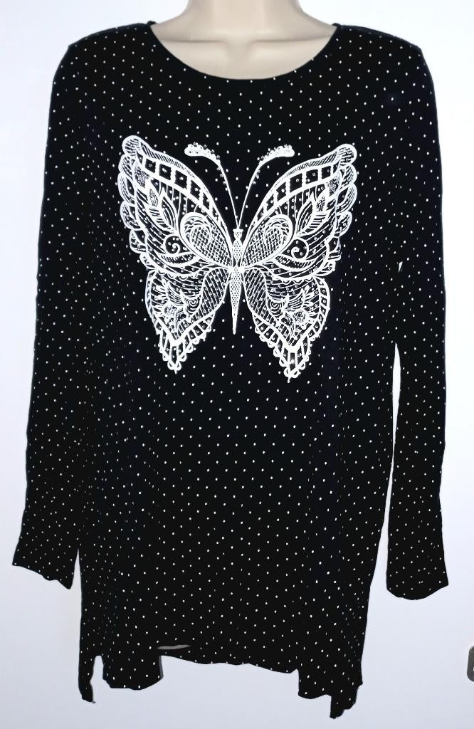 Gina top maat 46, Ophalen of Verzenden, Zo goed als nieuw, Zwart, Shirt of Top