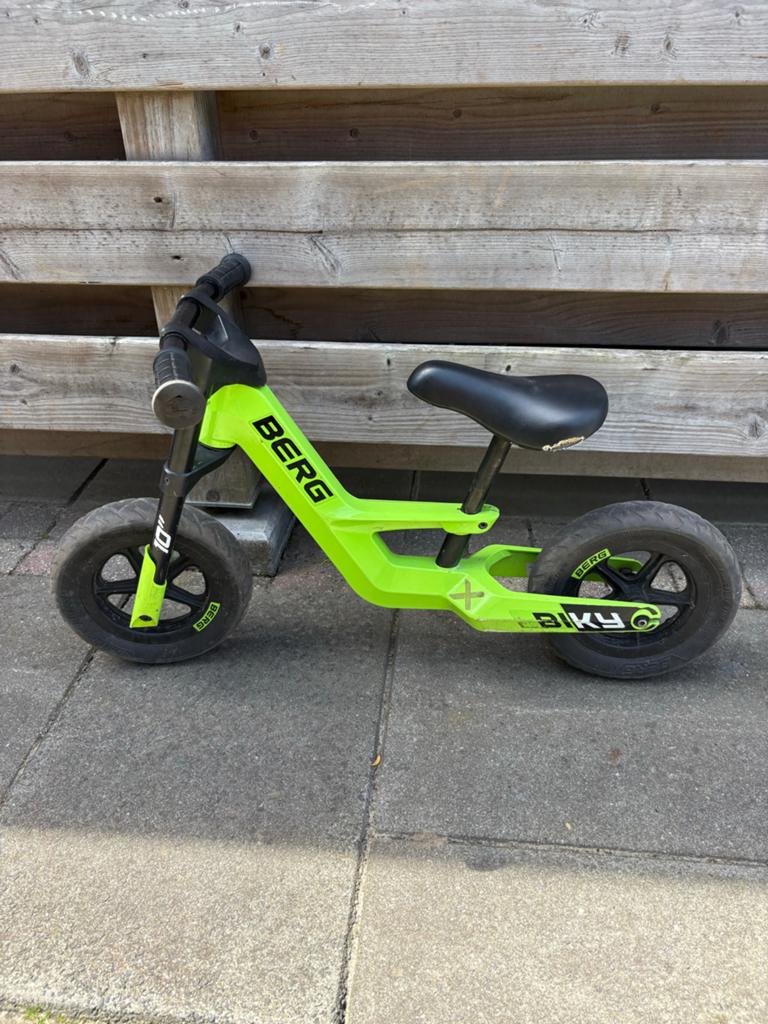 BERG Biky loopfiets - Neon Groen, Ophalen, Gebruikt, Minder dan 16 inch