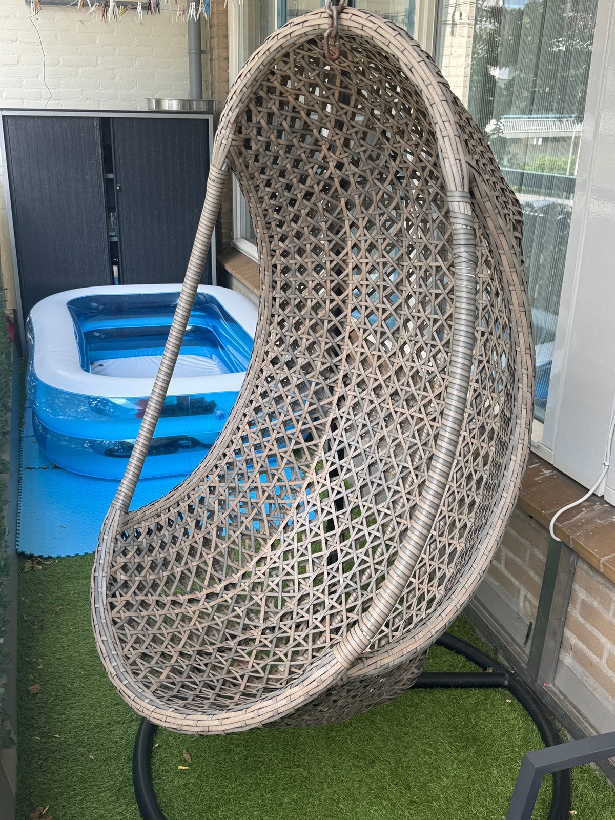 Sens line hangstoel, Tuin en Terras, Tuinstoelen, Ophalen, Gebruikt, Metaal
