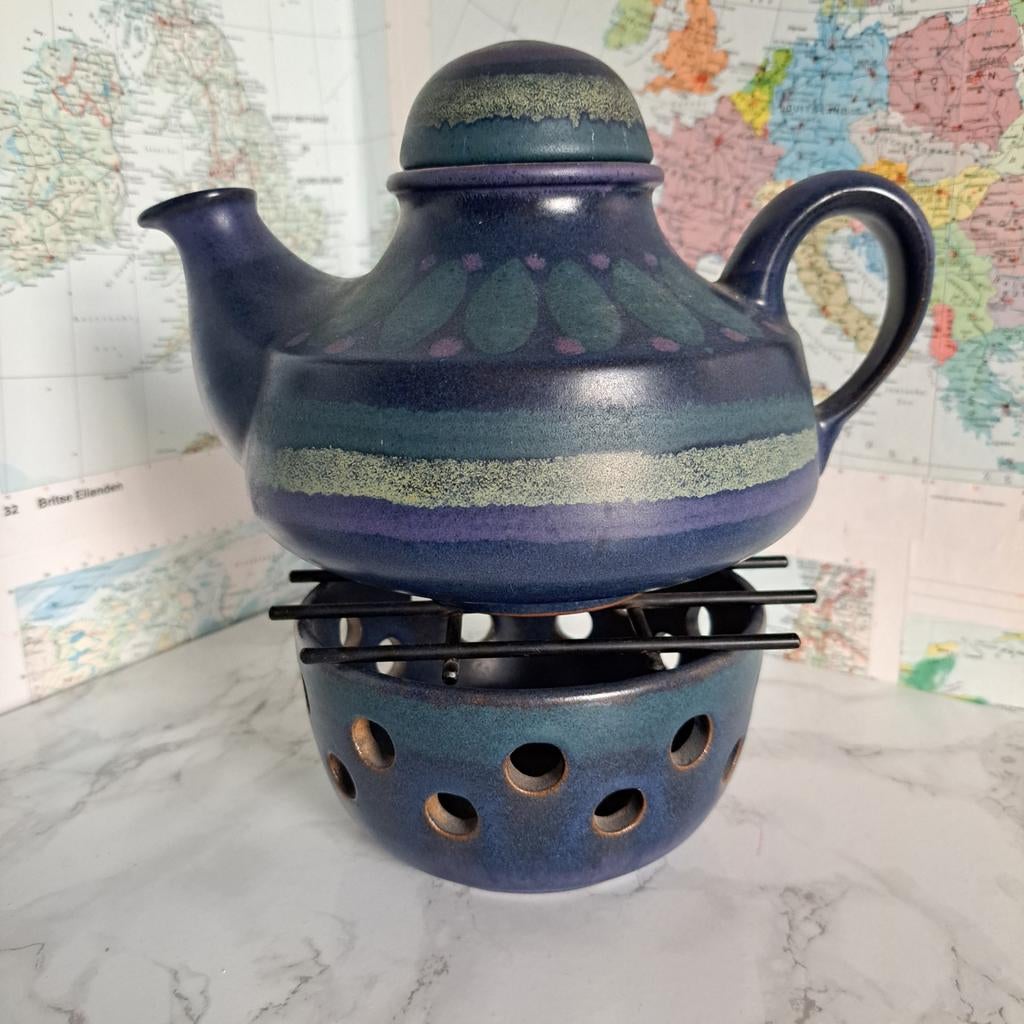 Zeer zeldzame set van theepot en theelicht KMK Kupfermühle, Ophalen of Verzenden