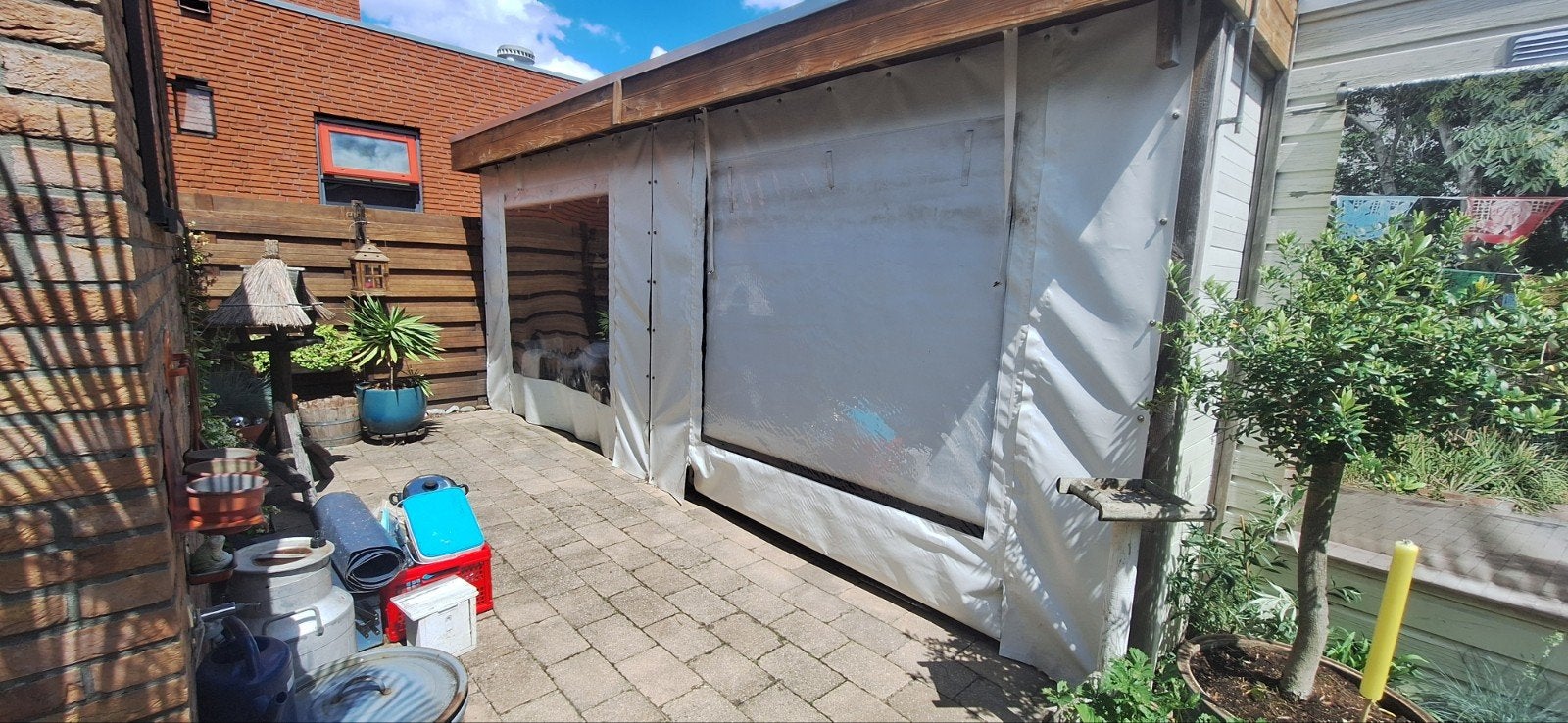Verandazeilen wit, Ophalen, Gebruikt, Veranda