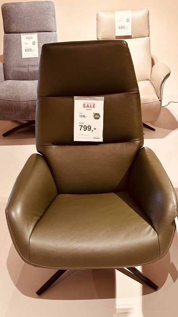 Montel Ergo Relaxfauteuil Leder, Huis en Inrichting, Fauteuils, Ophalen, Nieuw, Modern, 50 tot 75 cm