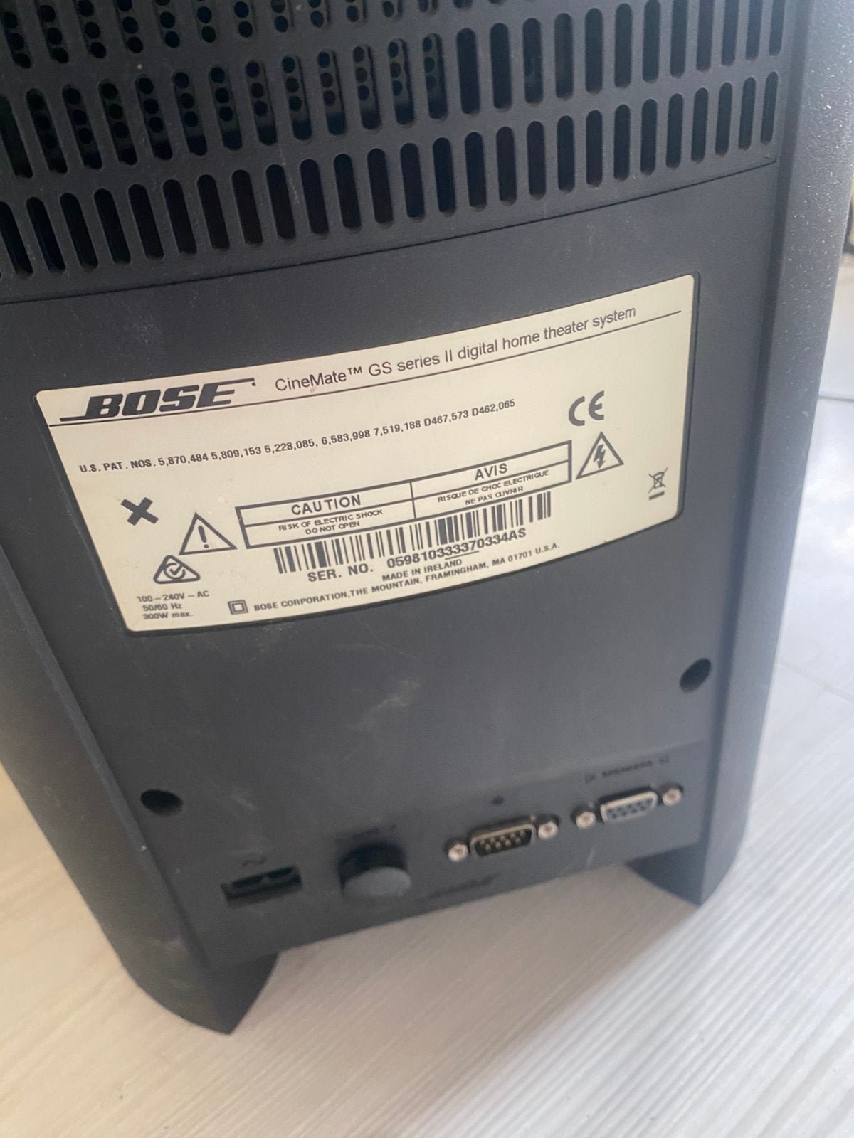 Bose cinemate ll 300watt, Muziek en Instrumenten, Ophalen, Zo goed als nieuw, 500 tot 1000 watt