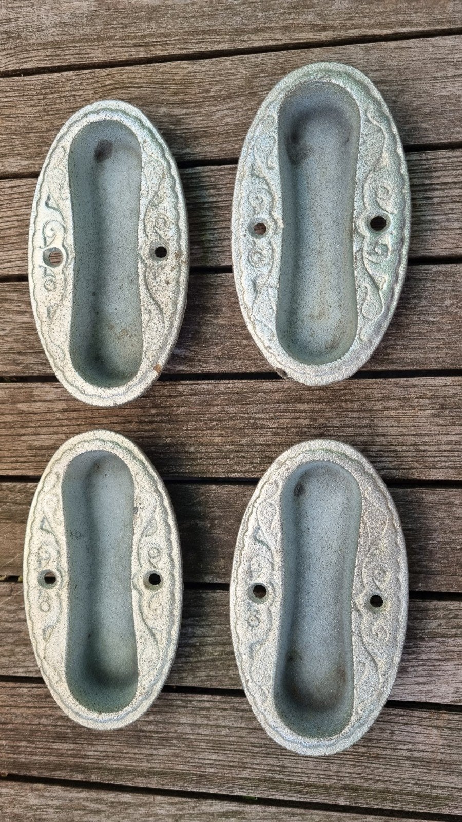 Set van 4 Vintage Verzonken Handgrepen - Sierlijk Design, Antiek en Kunst, Ophalen