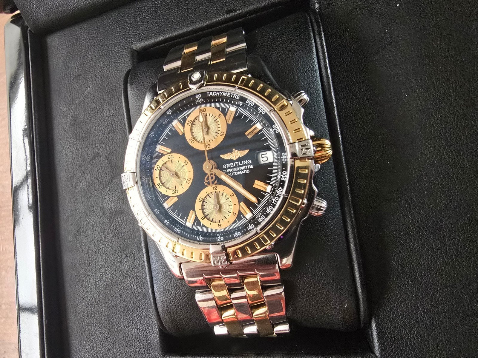 Breitling Chronomat D13050.1 Staal/Goud Herenhorlog, Staal, Breitling, Ophalen of Verzenden, Zo goed als nieuw
