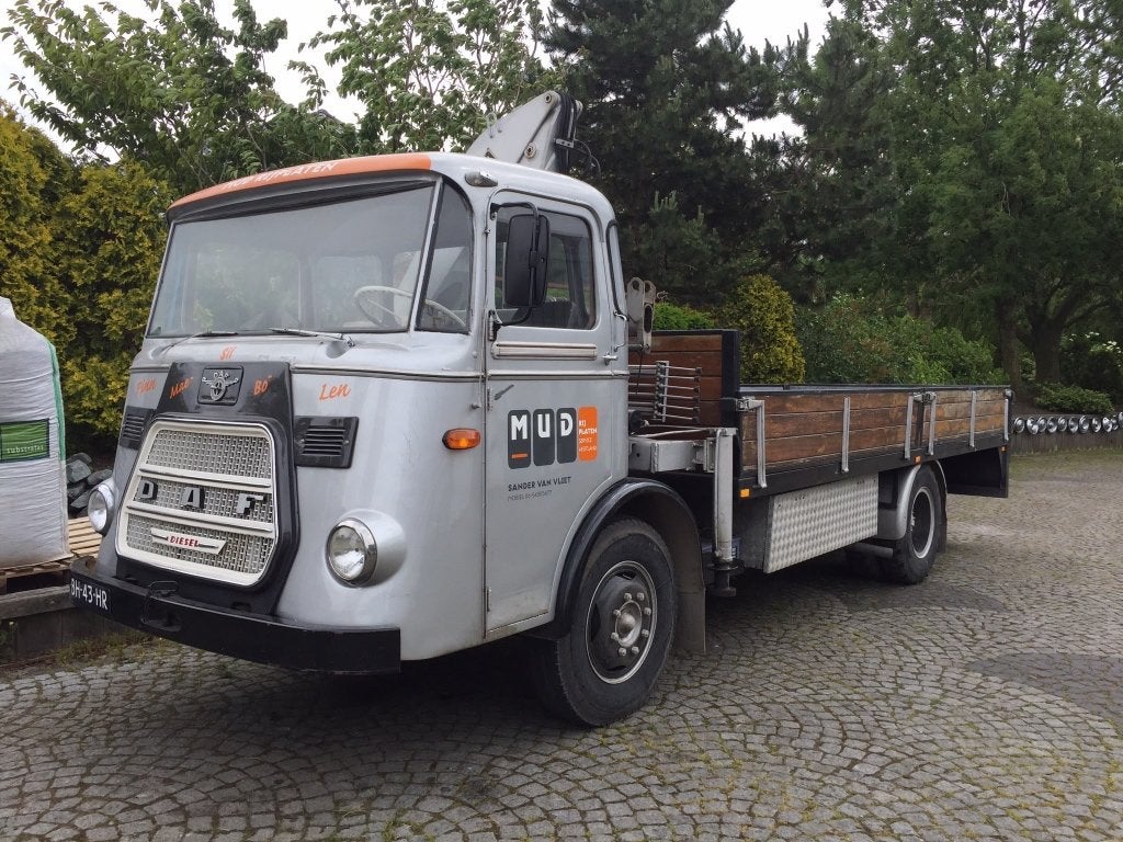 DAF G 1600  DD 360  HIAB KRAAN , 1969, Bedrijf, DAF, Zilver of Grijs, Te koop
